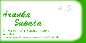 aranka supala business card